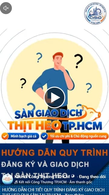 Hướng dẫn chi tiết quy trình đăng ký giao dịch thịt heo qua sàn tại TP.HCM